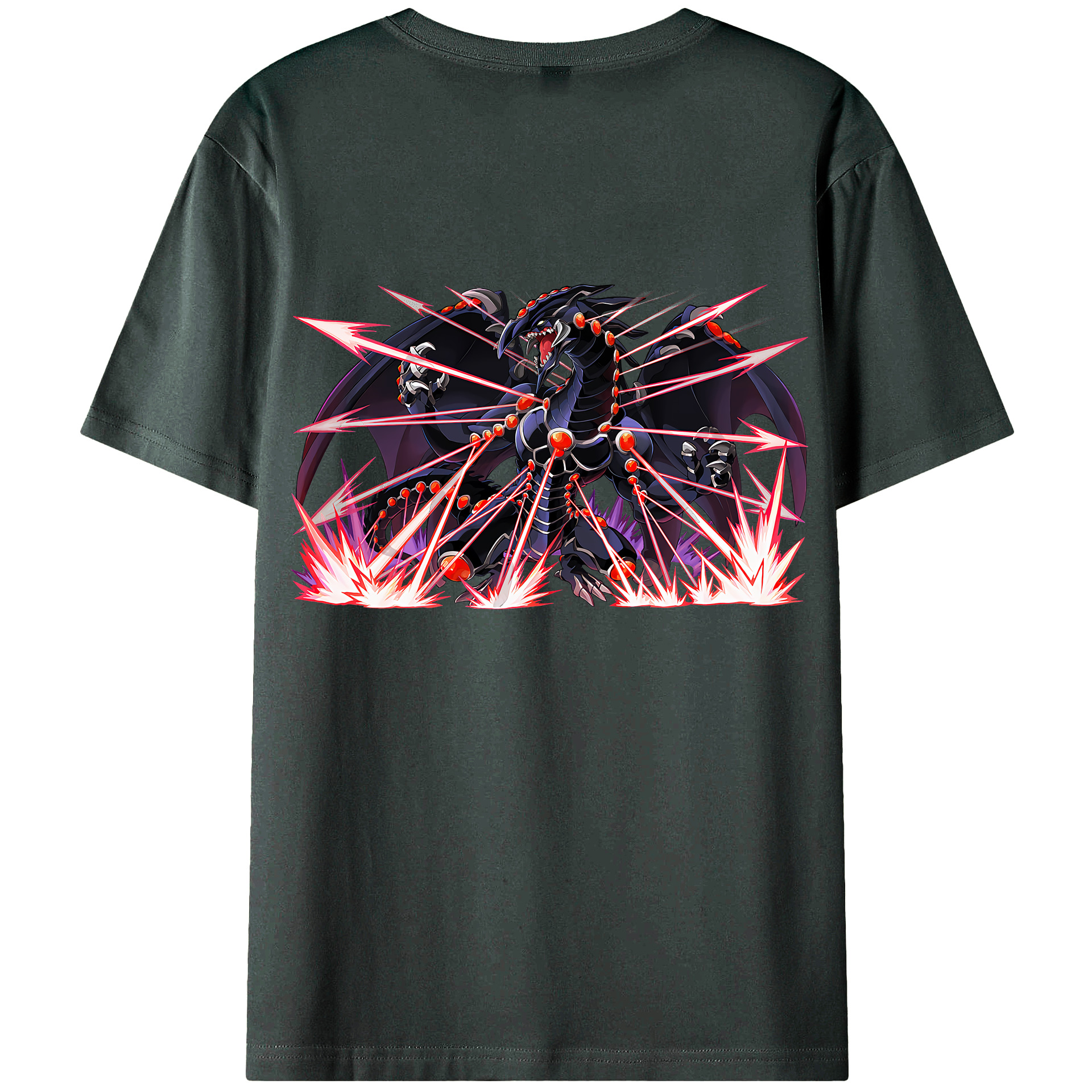 （画像用） 遊☆戯☆王 Yu-Gi-Oh! 綿100％ メンズ半袖Tシャツ（バックプリント） 通気性